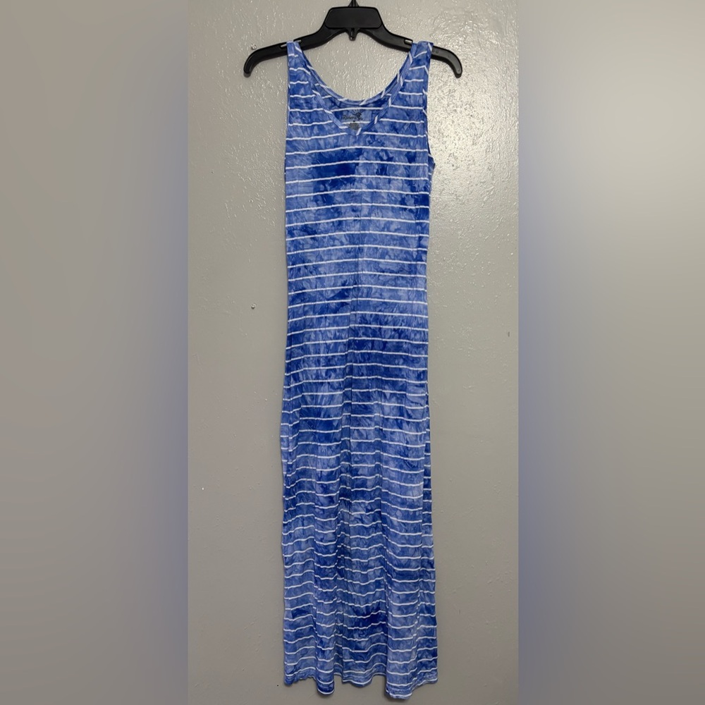 Riviera Sun Striped Tie-Dye Maxi Sundress